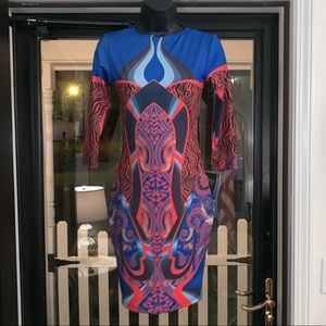 GOODTIME USA BODYCON PRINT DRESS SIZE SMALL